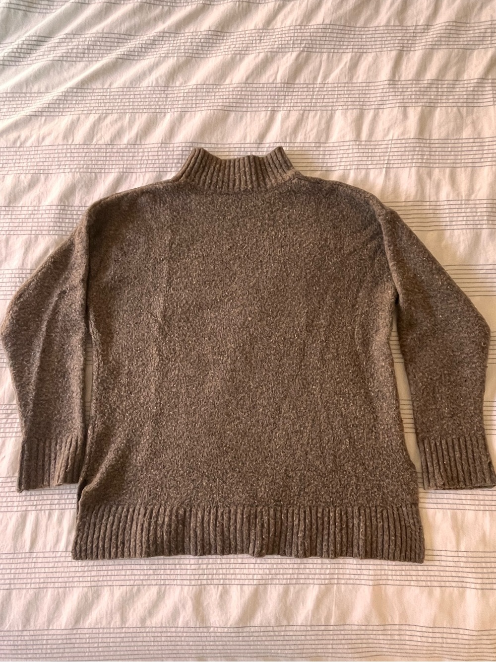 Cozy Overdized Women's Brown Mock Neck Sweater